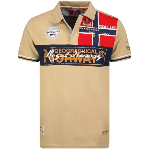 Polo Shirt Korte Mouw Geographical Norway SX1132HGN-Beige