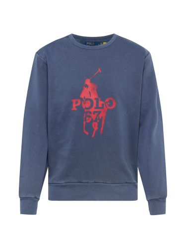Polo  Sweatshirt  blauw / rood