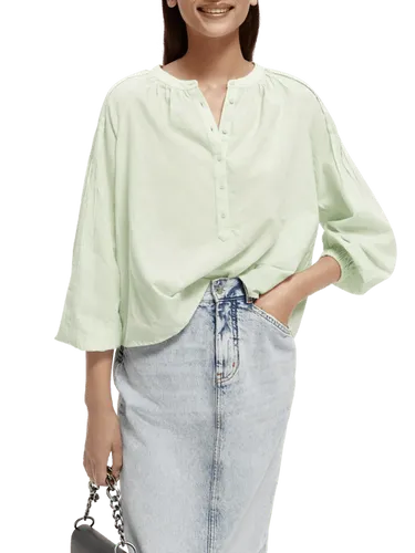 Popover with pintuck sleeve  in Organic cotton - Maat 42 - Multicolor - Vrouw - Shirt - Scotch & Soda