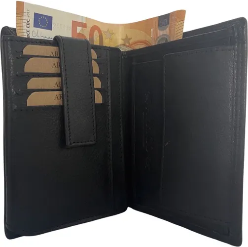 Portemonnee - Zwart - RFID - Anti Skim - Portemonnee Soepel Leer - Portefeuille Heren - Pasjes - Portemonnee Mannen