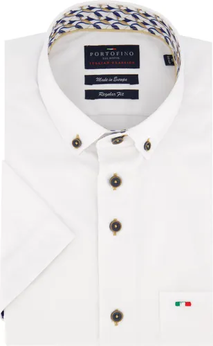 Portofino casual overhemd korte mouw wit