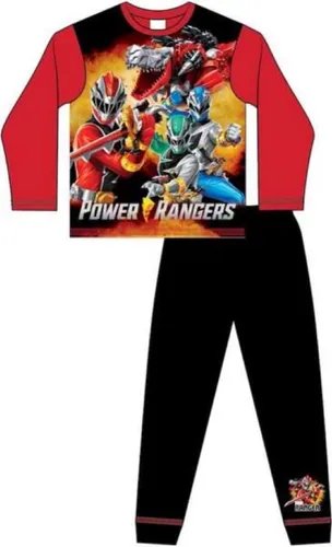 Power Rangers pyjama - rood met zwart - Powerrangers pyama