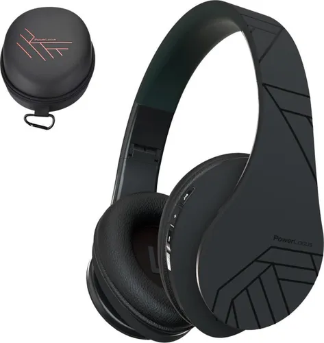 PowerLocus P2 - Draadloze Over-Ear Koptelefoon Inklapbaar - Bluetooth Hoofdtelefoon - Met microfoon – Headphone - Micro SD mode – Incl. Carry Case - Z...