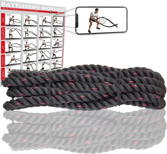 PowrX© Battle Rope Swing Rope - Ø 38 of 50 mm - Training Rope Sport Rope Impact Rope Rope voor Fitness Krachttraining - verschillende maten. Lengte -...