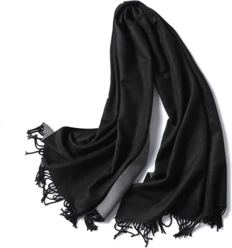 Premium Kasjmier Sjaal | Hoogwaardige Kwaliteit | Warme Cashmere Sjaal - Zwart