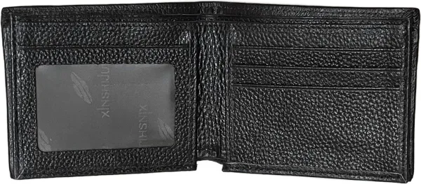 Premium Wallet - Zwarte Heren Portemonnee - 4 pasjes - Briefgeld - Pasjeshouder- Billfold - In een geschenkdoos - Giftbox