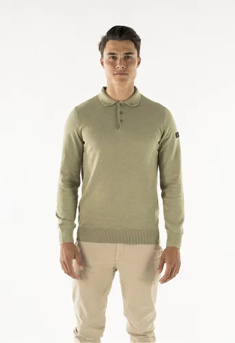 Presly and sun Heren knitted polo-Brad-Wasabi-M