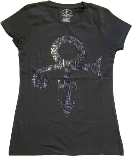 Prince - Purple Symbol Dames T-shirt - L - Zwart