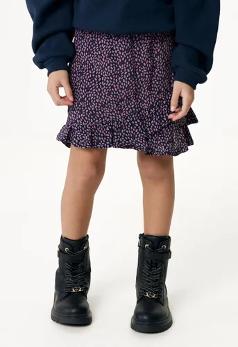 Printed Rok With Ruffle Meisjes - Navy