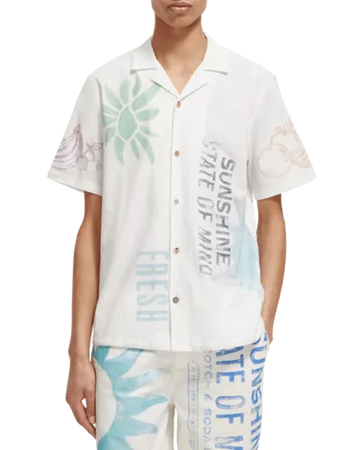 Printed short sleeve shirt in raw organic cotton - Maat XL - Multicolor - Man - Shirt - Scotch & Soda