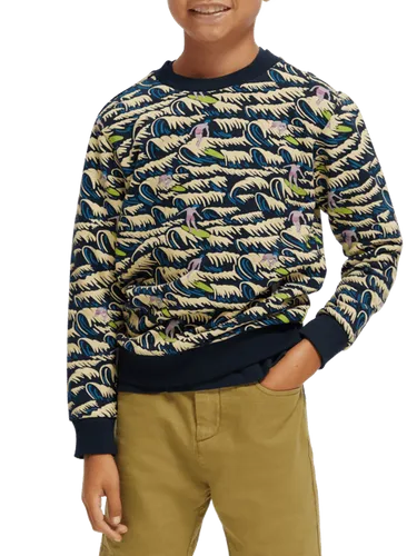 Printed sweatshirt - Maat 8 - Multicolor - Jongen - Trui - Scotch & Soda