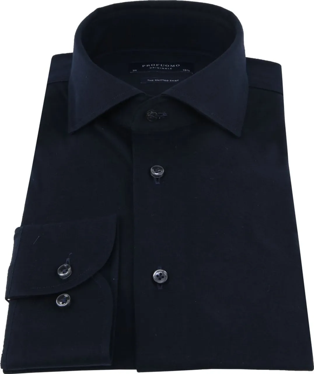 Profuomo Knitted Jersey Hemd Navy
