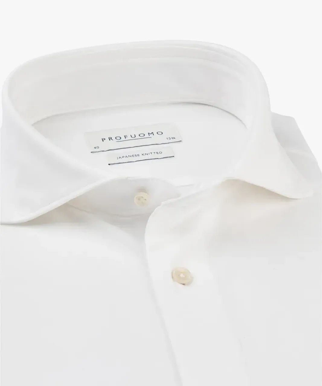 Profuomo Overhemd Japanese Knitted Shirt Wit   