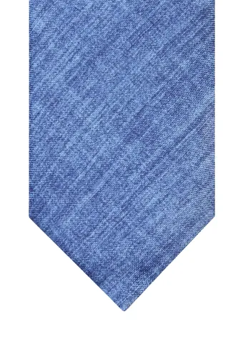 Profuomo stropdas geprint blauw zijde