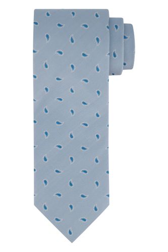 Profuomo stropdas met print lichtblauw