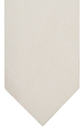 Profuomo zijde stropdas beige effen