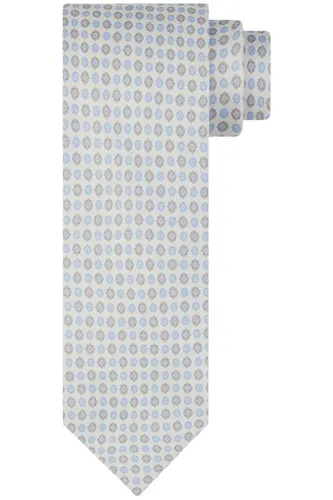 Profuomo zijde stropdas lichtblauw geprint