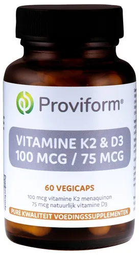 Proviform Vitamine K2 100 mcg & D3 75 mcg Capsules