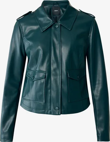 PU Jacket With Pockets Dames - Donker Groen