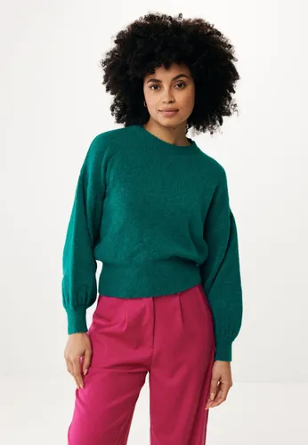 Pullover with puff sleeve Teal