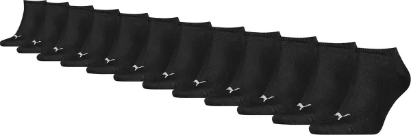 Puma 12-Paar Sneaker sokken - Katoen - Invisible - 50 - Zwart