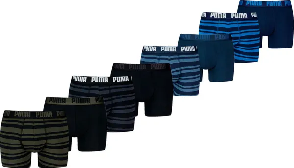 Puma Boxershorts Heritage Stripe - 8 pack heren boxers - Multicolor - Heren Ondergoed