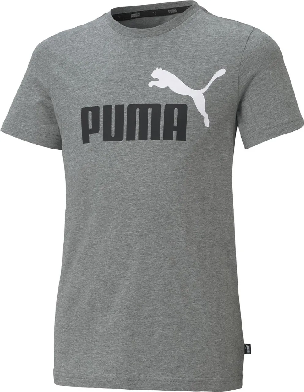 PUMA ESS+ 2 Col Logo Tee B FALSE T-shirt - Medium Gray Heather