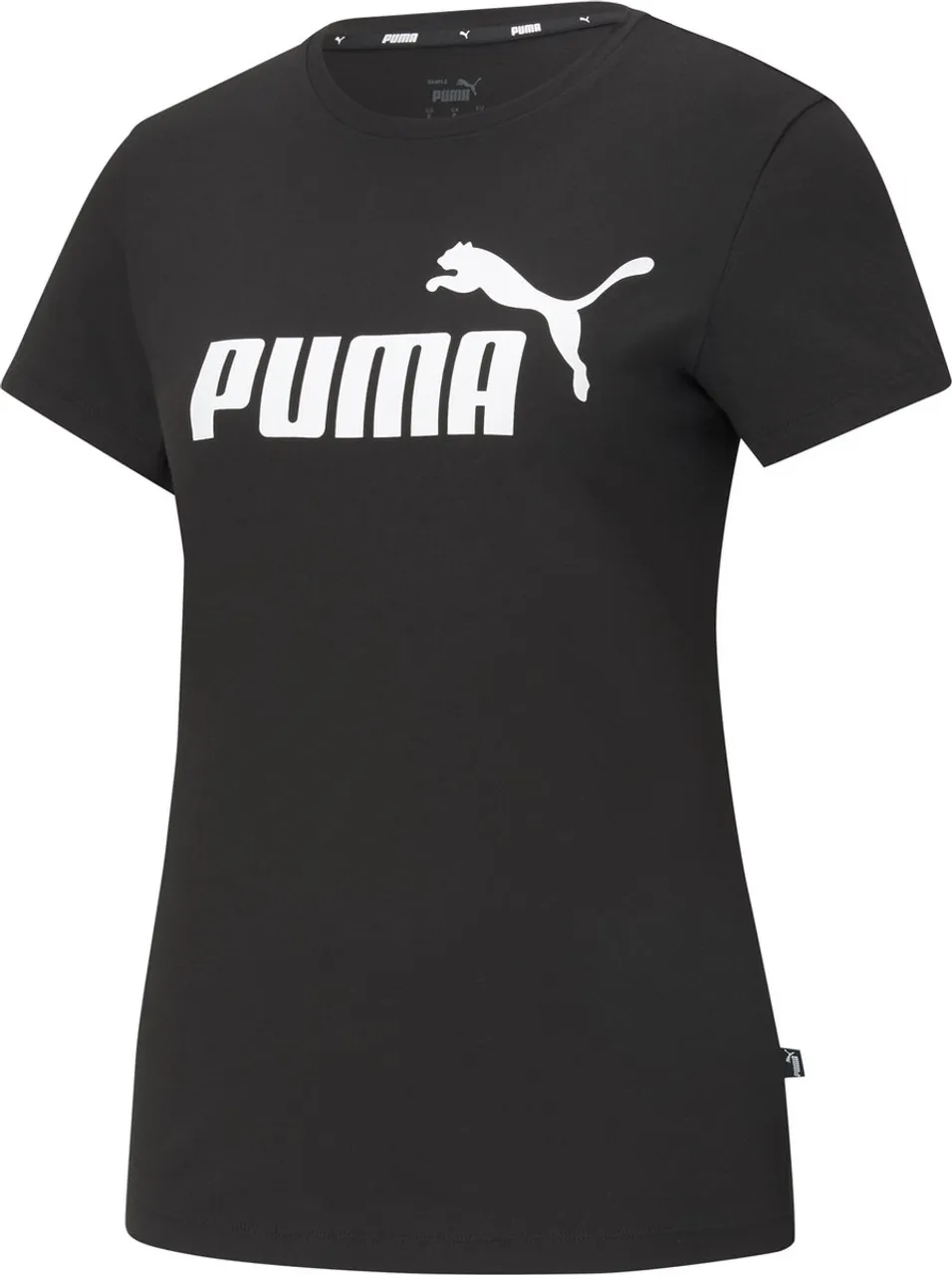 PUMA ESS Logo Tee Dames T-shirt - Zwart
