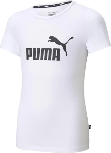 PUMA ESS Logo Tee G Meisjes T-shirt - Wit