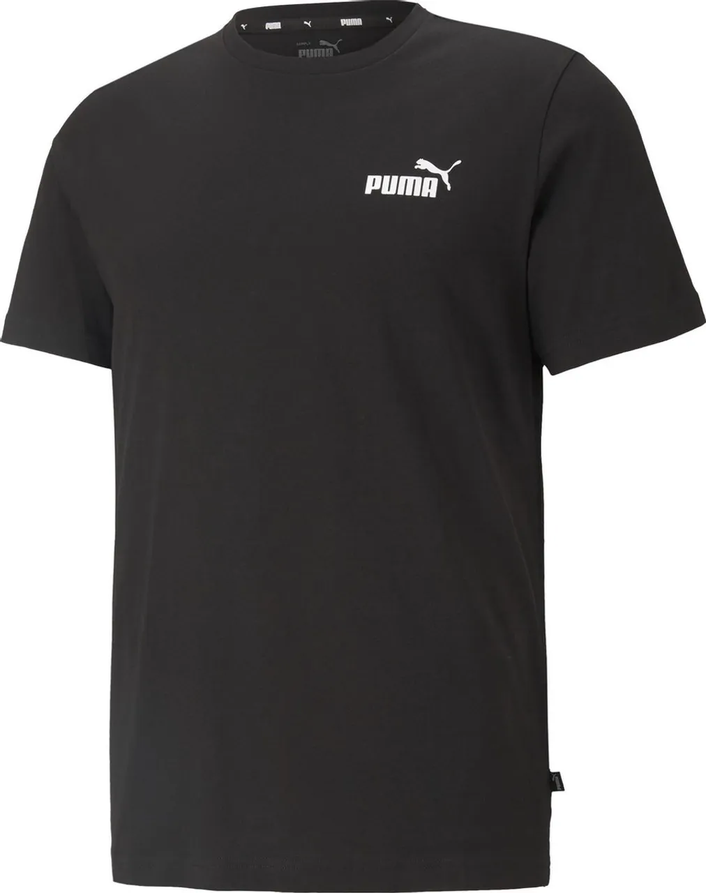 PUMA ESS Small Logo Tee Heren T-shirt - Zwart
