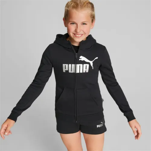 PUMA Essentials+ Logo hoodie met rits, Zwart