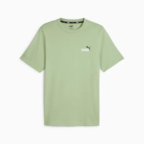 PUMA Essentials+ T-shirt met klein, tweekleurig logo, Groen
