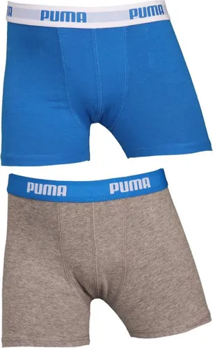 Puma - Jongens - 2-pack Boxershorts Zwart / Anthraciet - Blauw - 176