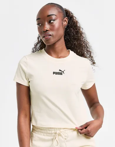 Puma Small Logo Baby Crop T-Shirt, White