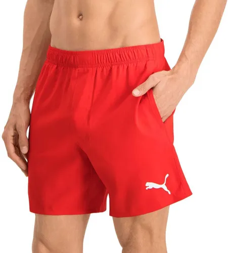 Puma - Swim Mid Shorts - Rode Zwembroek-XL