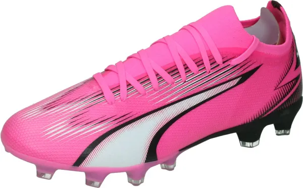 PUMA ULTRA MATCH FG/AG Unisex Sportschoenen - Poison Pink-PUMA White-PUMA Black