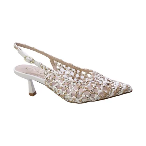 Pumps Exé Shoes Decollete Donna Bianco/Oro Selena-850