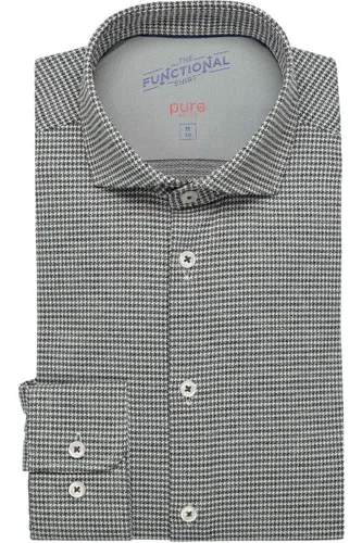 Pure Functional Slim Fit Jersey shirt grijs, Effen