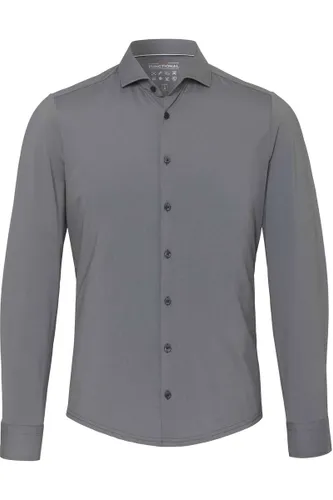 Pure Functional Slim Fit Jersey shirt grijs, Effen