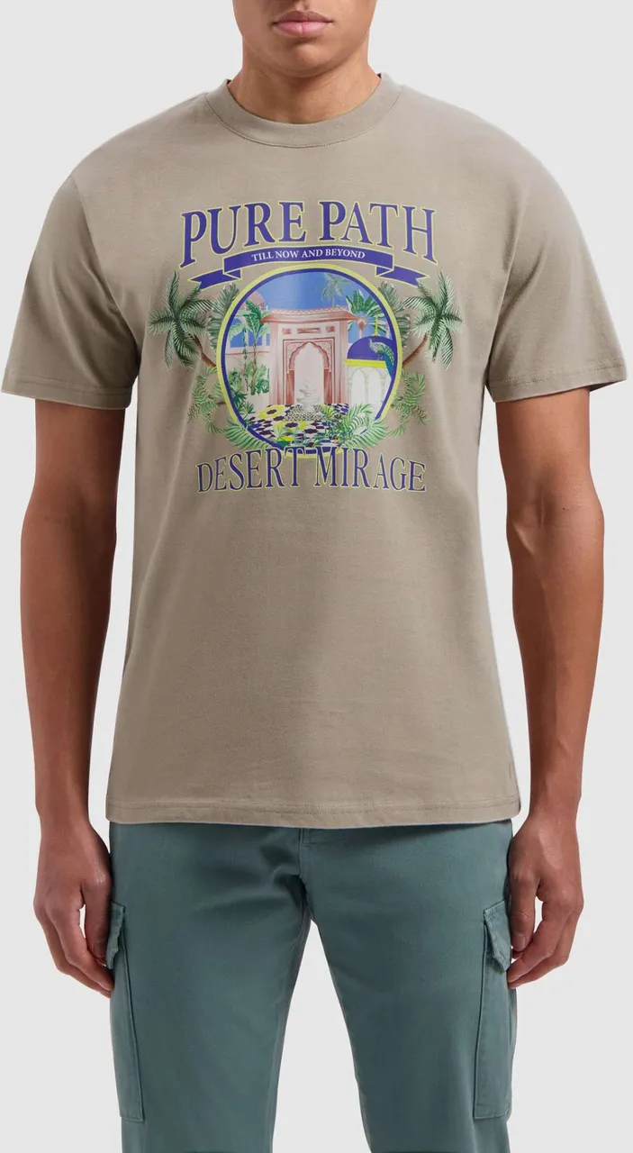 Pure Path Desert mirage t-shirt taupe