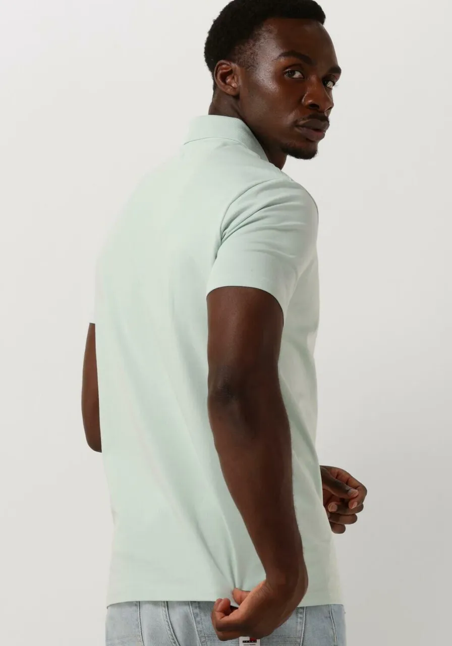 PURE PATH Heren Polo's & T-shirts Shortsleeve Polo With Chest Print - Mint