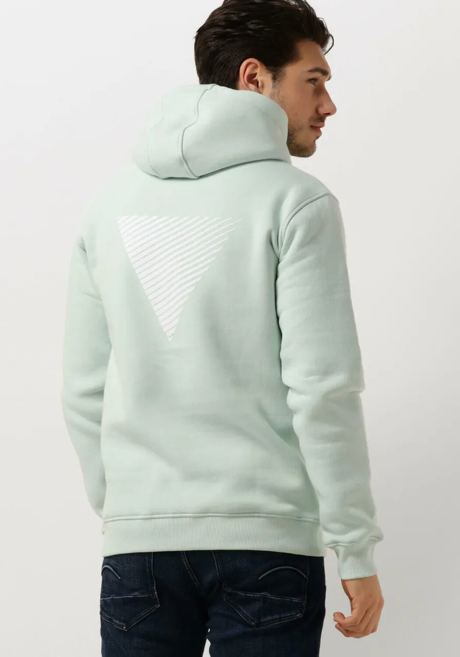 PURE PATH Heren Truien & Vesten Hoodie With Front And Triangle Back Print - Mint