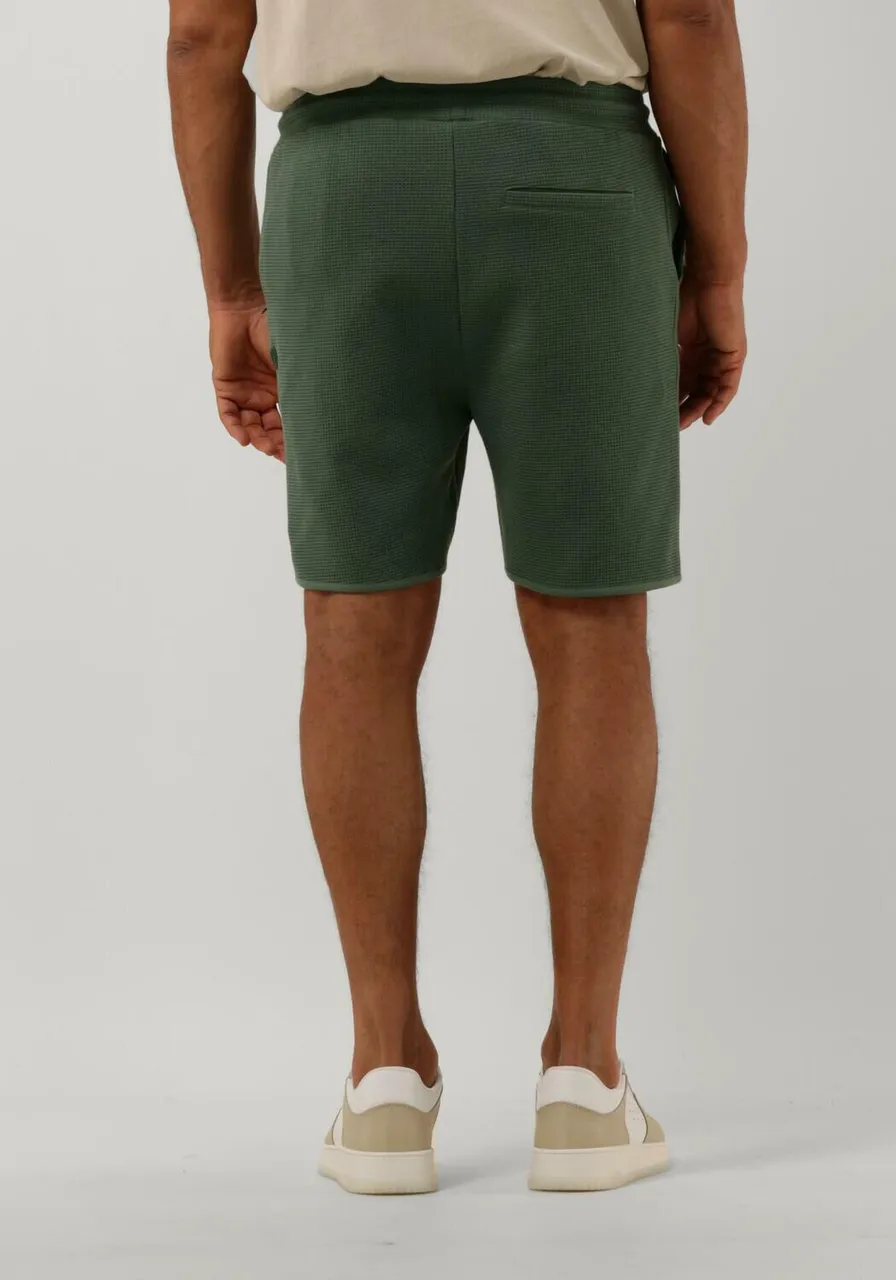 PUREWHITE Heren Broeken Shorts With Waffle Structure - Groen