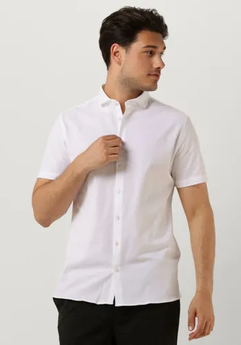 PUREWHITE Heren Hemden Melange Ss Basic Shirt - Wit
