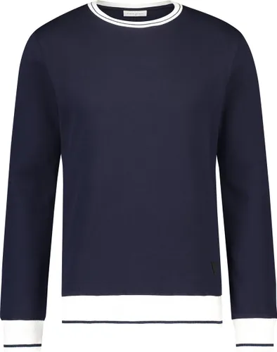 Purewhite -  Heren Regular Fit   Sweater  - Blauw