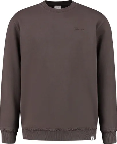 Purewhite - Heren Regular Fit Sweater - Bruin