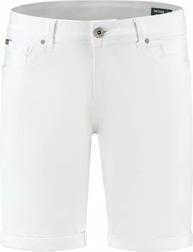 Purewhite - Heren Skinny fit Denim Shorts - White