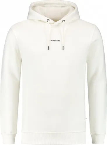 Purewhite - Heren Slim fit Sweaters Hoodie LS - Off White