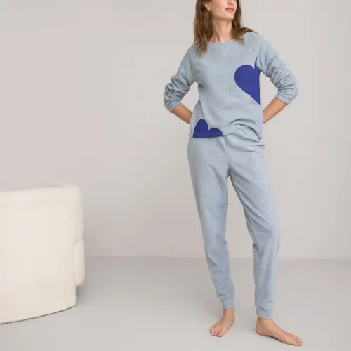 Pyjama donzig fleecetricot, hartmotief