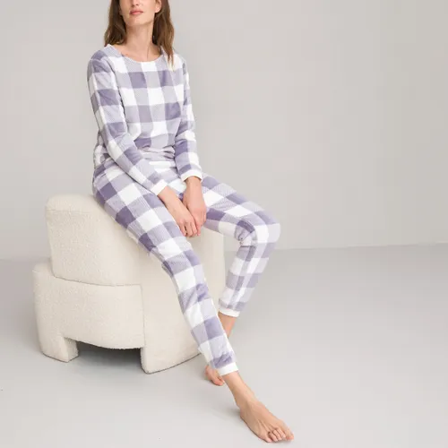 Pyjama in fleecetricot, geruit